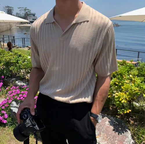 camisa Polo de algodão canelado - Loja2