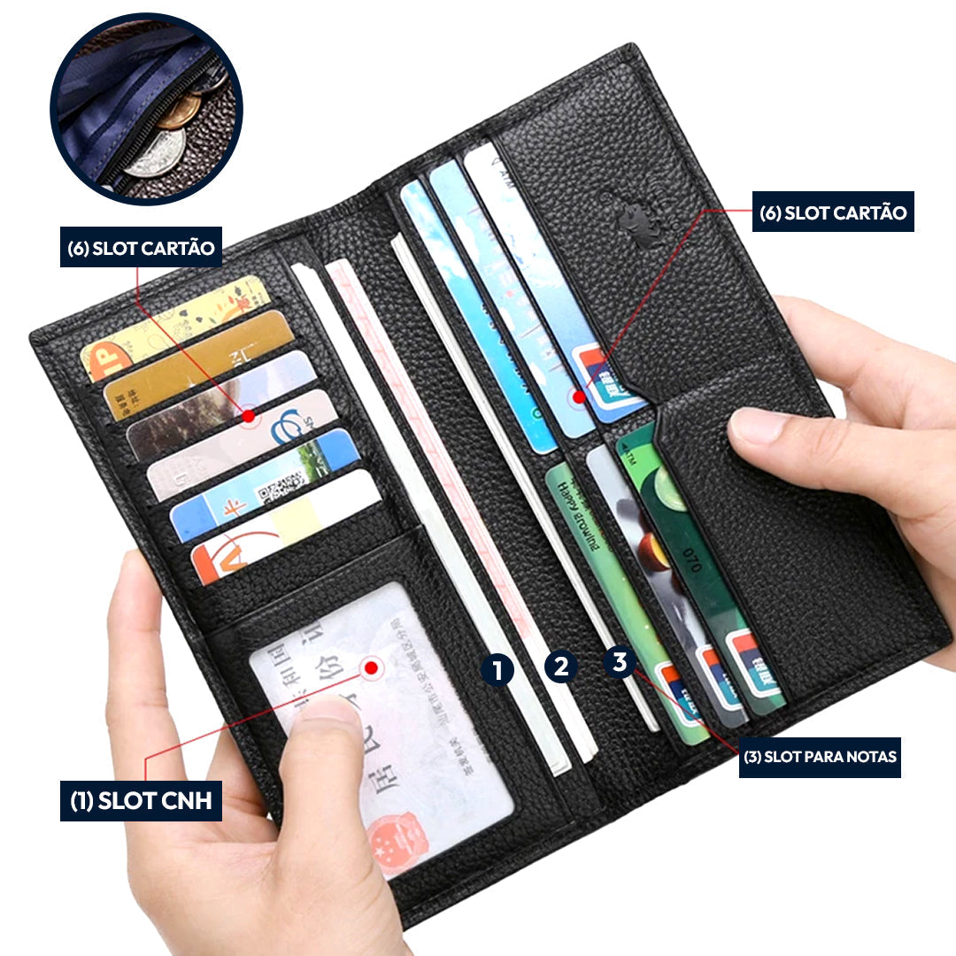Carteira Masculina Couro Legítimo - Loja2