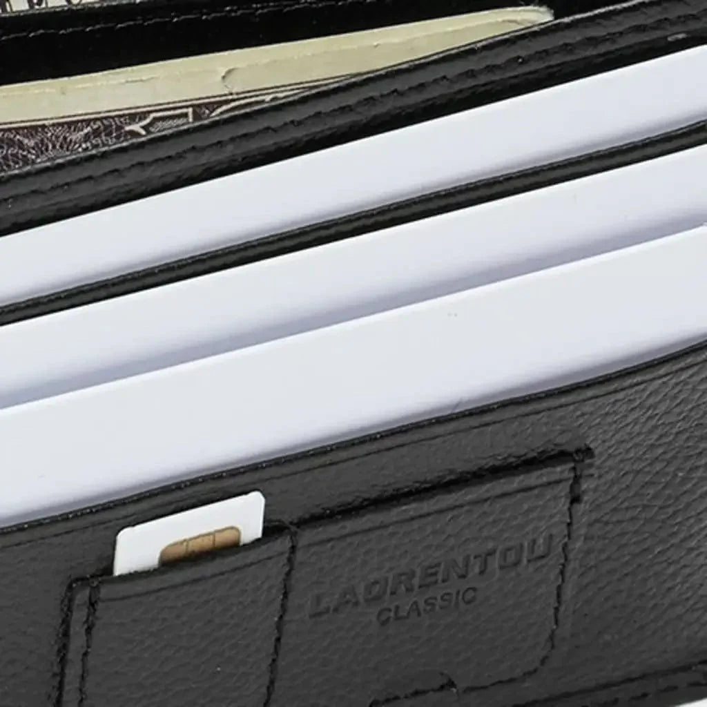 Carteira de Couro Masculina Laorentou - Loja2